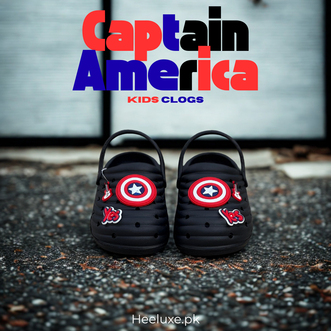 Captain America Clogs - Black