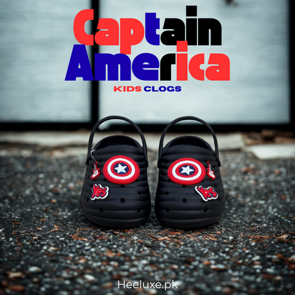 Captain America Clogs - Black