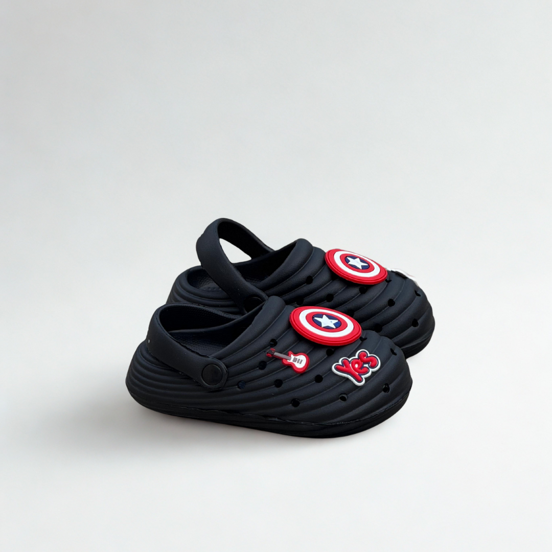 Captain America Clogs - Black